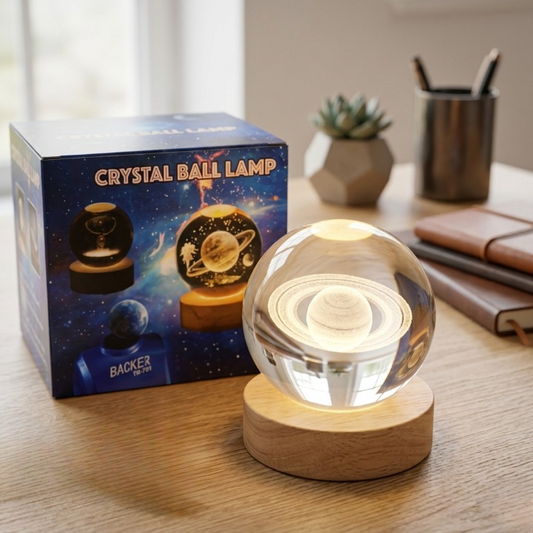 Luxury 3D Saturn Crystal Ball Lamp