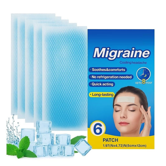 Migraine Cooling Headache Patches – Pack of 6